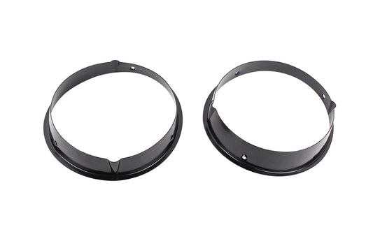 Jeep TJ Headlight Bezels Pair 97-06 Wrangler TJ Powdercoat Black Kentrol-1