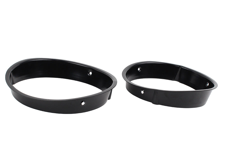 Kentrol Jeep TJ Headlight Bezels Pair 97-06 Wrangler TJ Powdercoat Black Kentrol