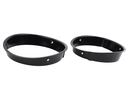 Jeep TJ Headlight Bezels Pair 97-06 Wrangler TJ Powdercoat Black Kentrol-3