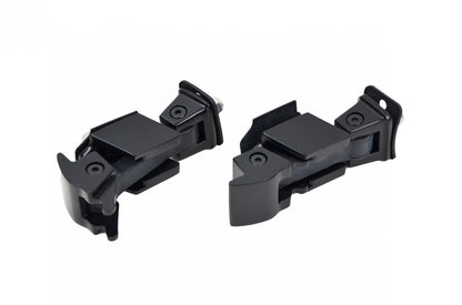 Jeep JK Hood Catch Pair 07-18 Wrangler JK Powdercoat Black Kentrol-1
