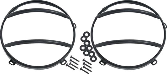 Kentrol Jeep JK Euro Headlight Guards Pair  07-18 Wrangler JK Powdercoat Black Kentrol