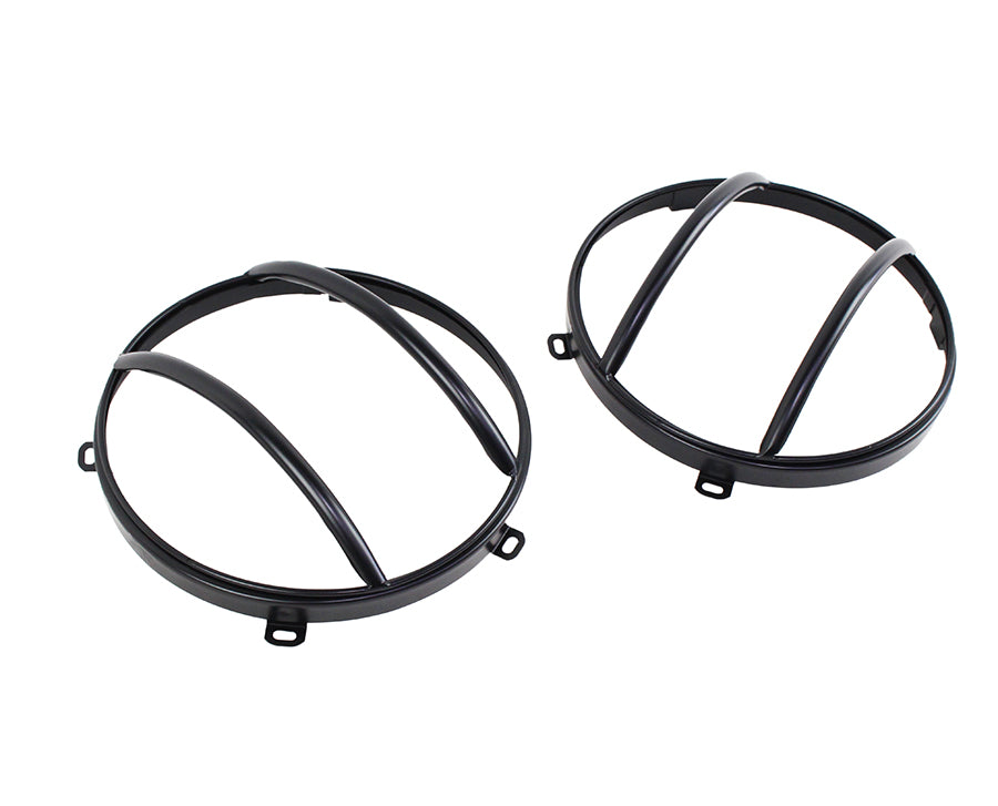 Kentrol Jeep JK Euro Headlight Guards Pair  07-18 Wrangler JK Powdercoat Black Kentrol