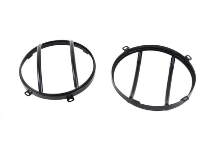 Jeep JK Euro Headlight Guards Pair 07-18 Wrangler JK Powdercoat Black Kentrol-2