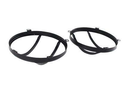 Jeep JK Euro Headlight Guards Pair 07-18 Wrangler JK Powdercoat Black Kentrol-3