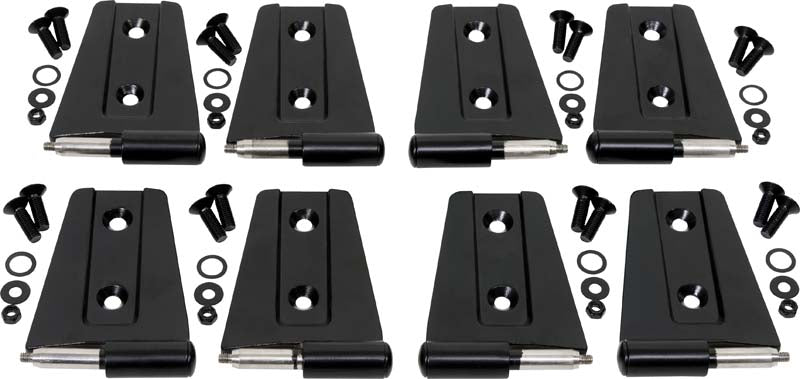 Kentrol Jeep JK Door Hinge Set 8 Pieces 4 Door 07-18 Wrangler JK Powdercoat Black Kentrol