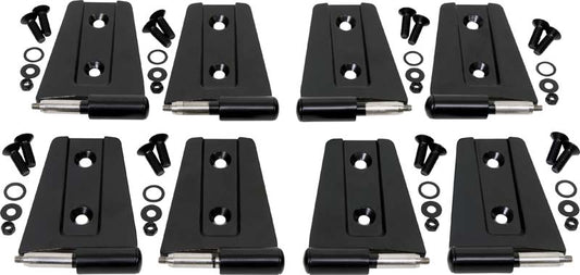 Kentrol Jeep JK Door Hinge Set 8 Pieces 4 Door 07-18 Wrangler JK Powdercoat Black Kentrol