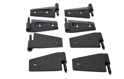 Jeep JK Door Hinge Set 8 Pieces 4 Door 07-18 Wrangler JK Powdercoat Black Kentrol-1