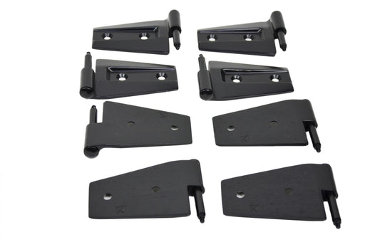 Jeep JK Door Hinge Set 8 Pieces 4 Door 07-18 Wrangler JK Powdercoat Black Kentrol-1
