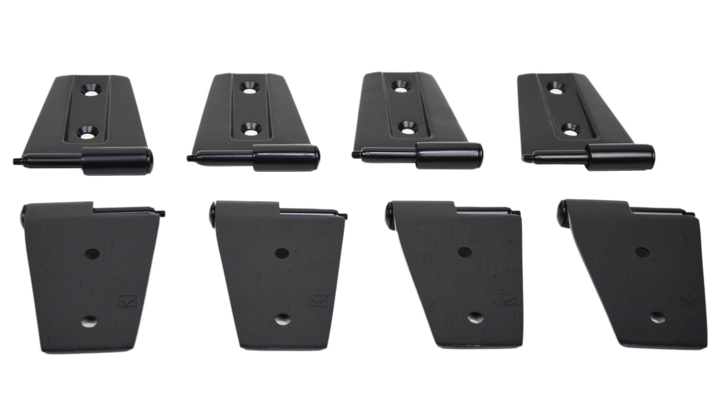 Kentrol Jeep JK Door Hinge Set 8 Pieces 4 Door 07-18 Wrangler JK Powdercoat Black Kentrol