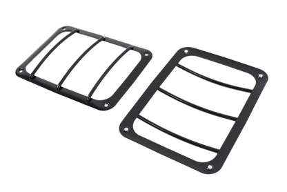 Jeep JK Taillight Guard Pair 07-18 Wrangler JK Powdercoat Black Kentrol-2