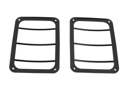 Jeep JK Taillight Guard Pair 07-18 Wrangler JK Powdercoat Black Kentrol-3