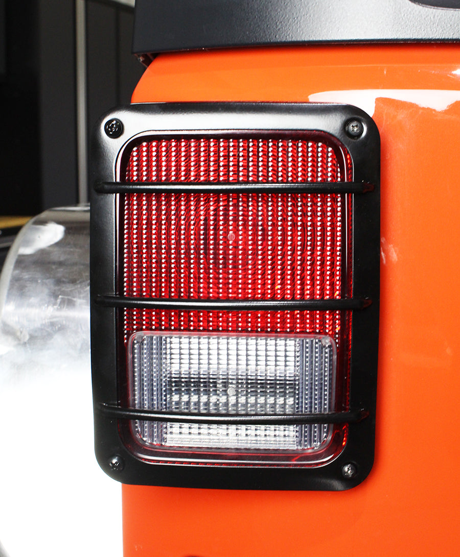 Kentrol Jeep JK Taillight Guard Pair 07-18 Wrangler JK Powdercoat Black Kentrol