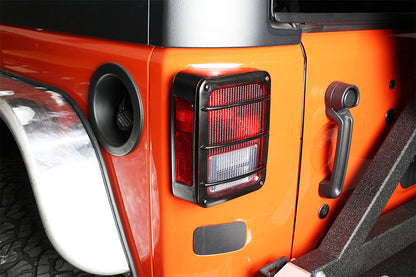 Jeep JK Taillight Guard Pair 07-18 Wrangler JK Powdercoat Black Kentrol-6