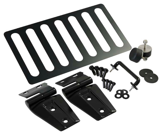 Kentrol Jeep JK Hood Kit Without Hood Catch 07-18 Wrangler JK Powdercoat Black Kentrol