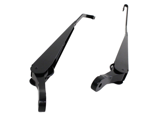 Jeep JK Windshield Wiper Arms Pair 07-18 Wrangler JK Powdercoat Black Kentrol-1