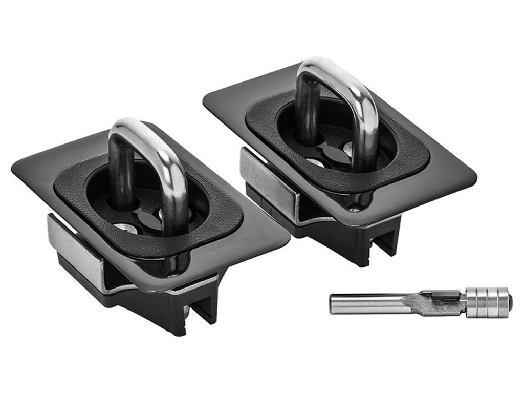 Gunmetal Flush Fit Retractable Tie-Down Anchors 1995+ Dodge RAM 1500/2500/3500 with Dually Bed Bullring SpeedStrap-3