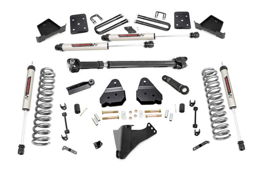 Rough Country 4.5 Inch Suspension Lift Kit w/Front Drive Shaft & V2 Shocks 17-19 F-250/350 4WD Diesel Rough Country