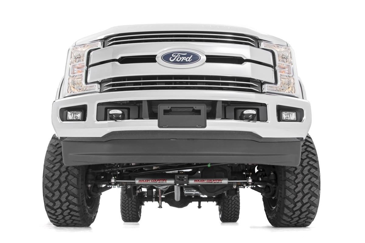 Rough Country 4.5 Inch Suspension Lift Kit w/Front Drive Shaft & V2 Shocks 17-19 F-250/350 4WD Diesel Rough Country