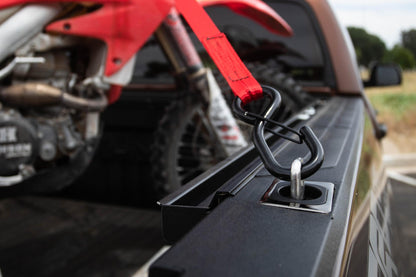 Gunmetal Flush Fit Retractable Tie-Down Anchors '95 -Up Dodge RAM 1500/2500/3500 14 -19 Toyota Tundra Crew Max 22+ Hyundai Santa SpeedStrap-2