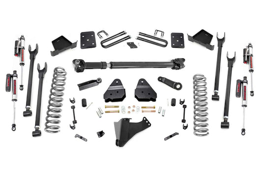 Rough Country 6 Inch Ford 4-Link Suspension Lift Kit w/Front Drive Shaft Vertex 17-19 F-250/350 4WD 4 Inch Axle Rough Country