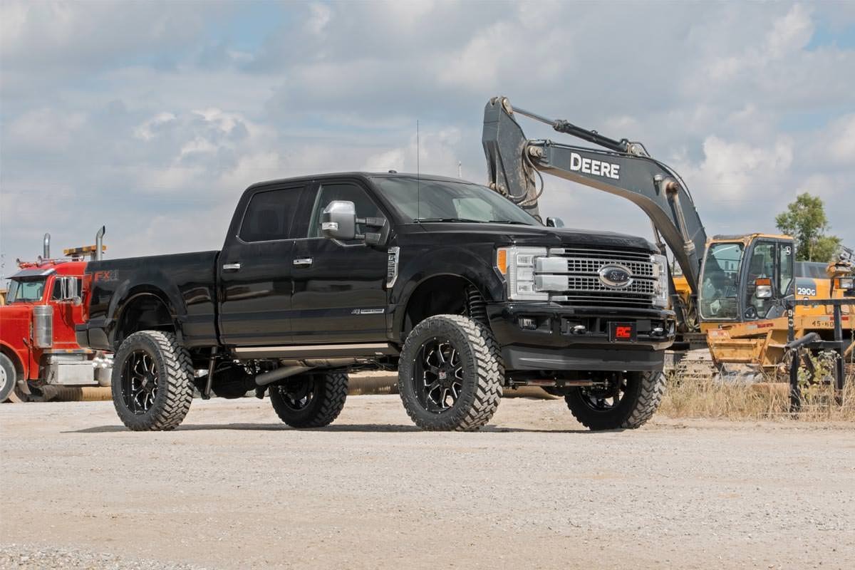 6 Inch Ford 4-Link Suspension Lift Kit w/Front Drive Shaft 17-19 F-250/350 4WD Diesel 4 Inch Axle w/Overloads Rough Country-3