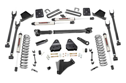 6 Inch Ford 4-Link Suspension Lift Kit w/Front Drive Shaft 17-19 F-250/350 4WD Diesel 4 Inch Axle w/Overloads Rough Country-8