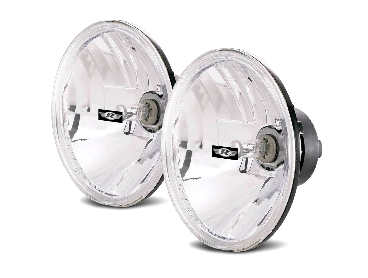 Universal Clear Halogen Headlight Conversion Kit with Round H4 55/60W Bulbs Rampage