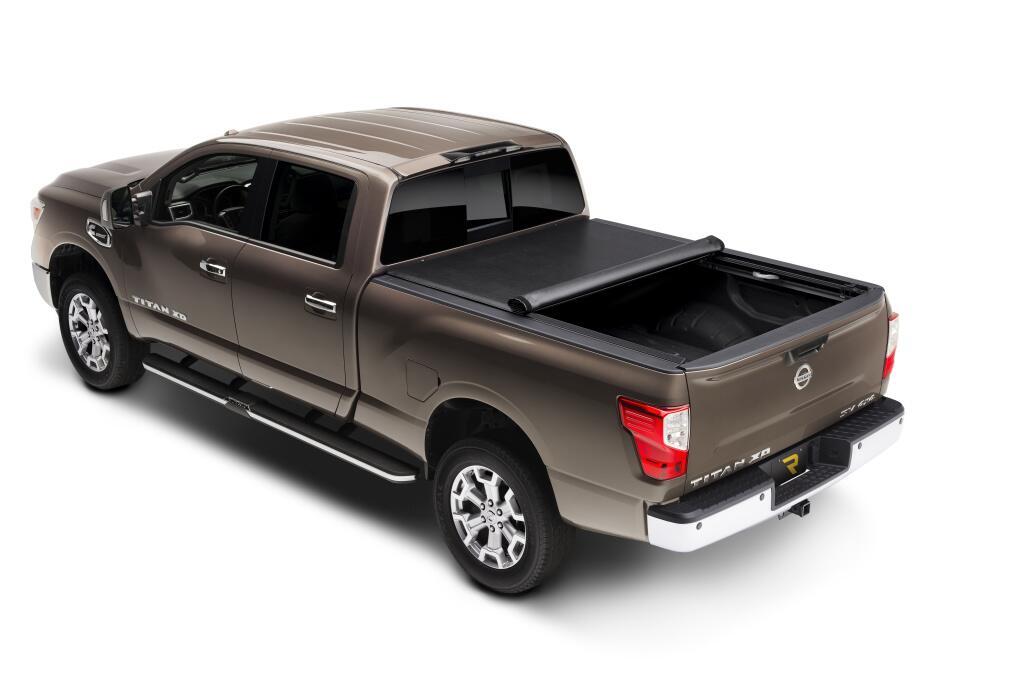Lo Pro Tonneau Cover Black 2016-2020 Nissan Titan 8 Foot 2 Inch Bed Truxedo-2