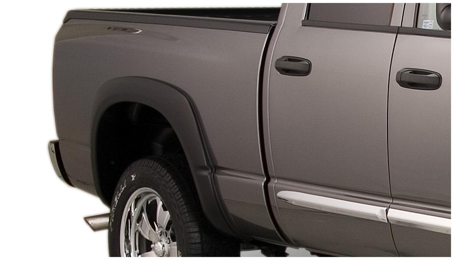 Black OE Style Smooth Finish 4-Piece Fender Flare Set For 2002-2005 Dodge Ram 1500 2003-2005 Ram 2500, 3500 (Excludes Dually) Bushwacker