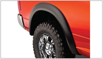 Black Extendafender Style Smooth Finish 4-Piece Fender Flare Set For 2006-2008 Dodge Ram 1500 2006-2009 Ram 2500, 3500 Fits 97.9/98.3 Inch Bed Bushwacker-1