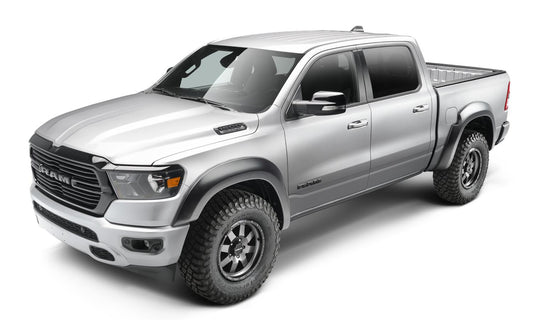 Black Extendafender Style Smooth Finish 4-Piece Fender Flare Set For 2019-2022 Ram 1500 Will Not Fit Rebel And Trx Models Bushwacker-1