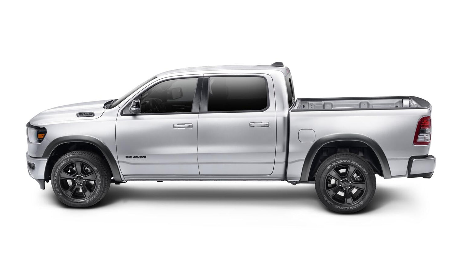 Black OE Style Smooth Finish 4-Piece Fender Flare Set For 2019-2022 Ram 1500 Will Not Fit Rebel And Trx Models Bushwacker-2