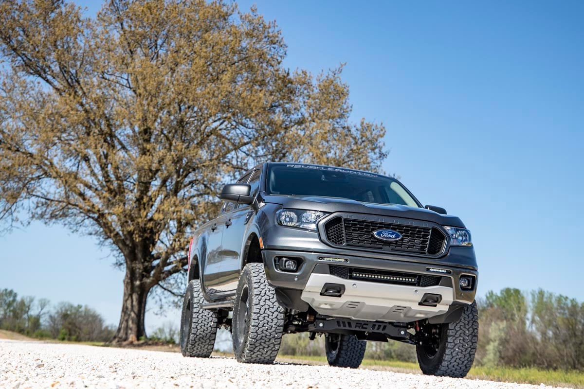 6 Inch Lift Kit Cast Steel Knuckles Ford Ranger 4WD (2019-2023) Rough Country-3