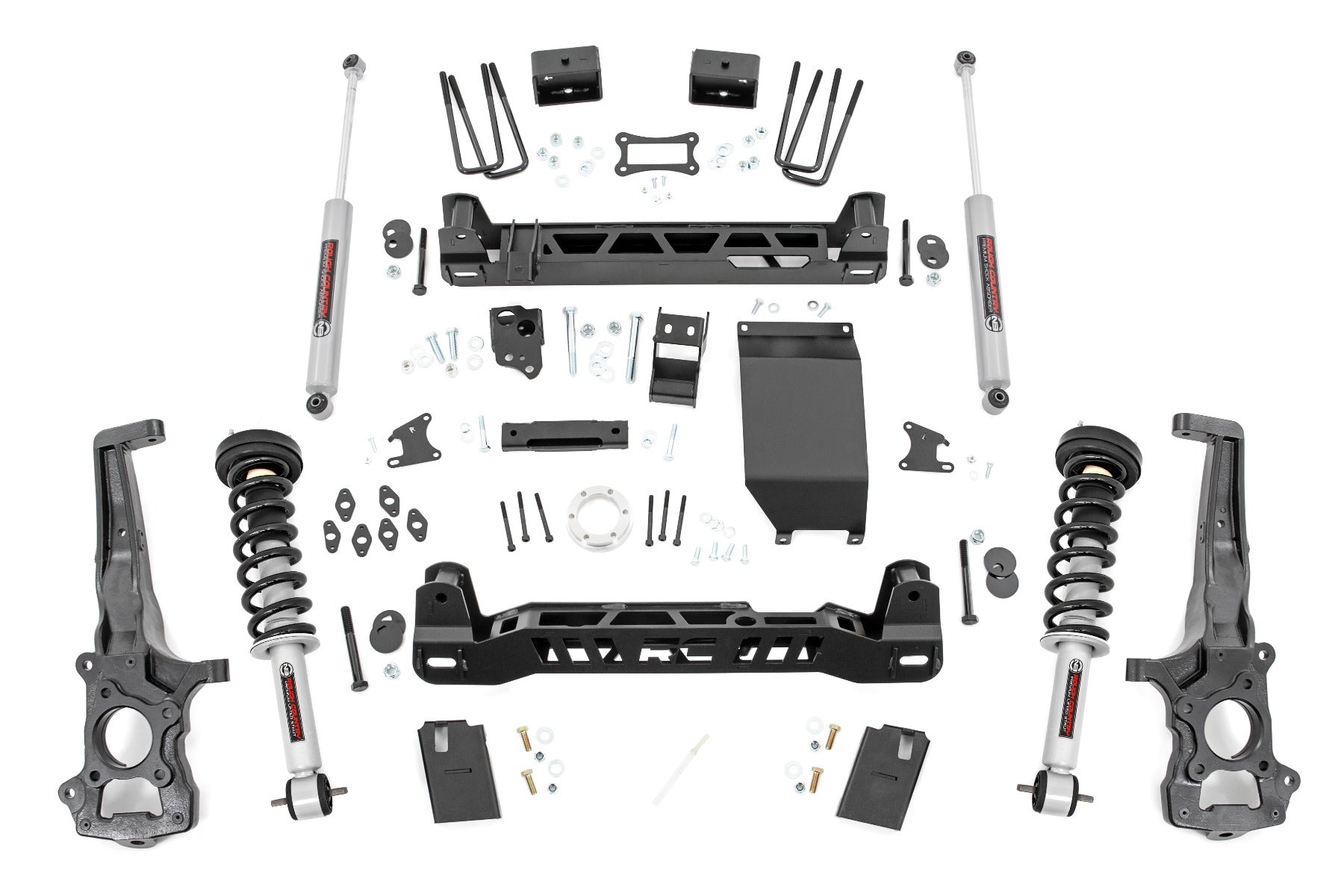 Rough Country 6.0 Inch Ford Suspension Lift Kit w/ N3 Struts (19-20 Ranger 4WD) Rough Country