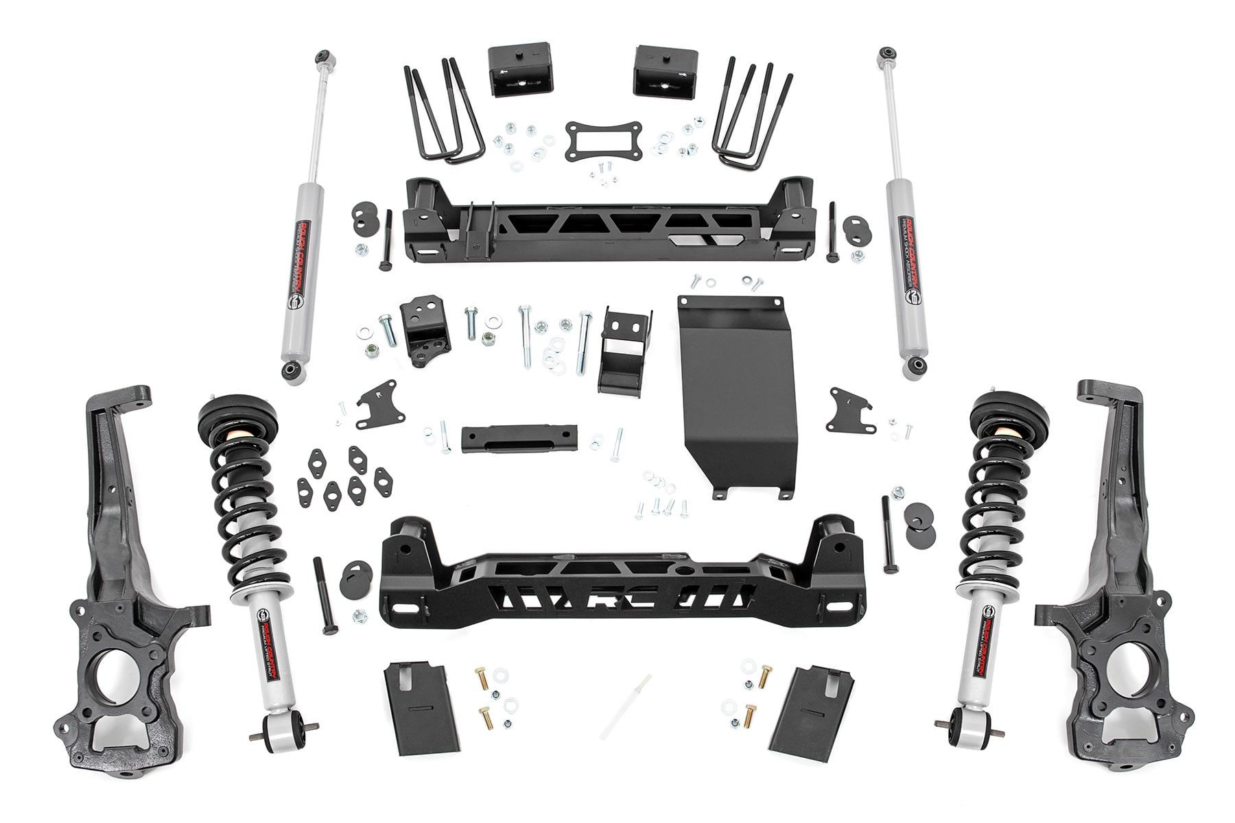 6 Inch Lift Kit N3 Struts Cast Steel Knuckles Ford Ranger 4WD (2019-2023) Rough Country
