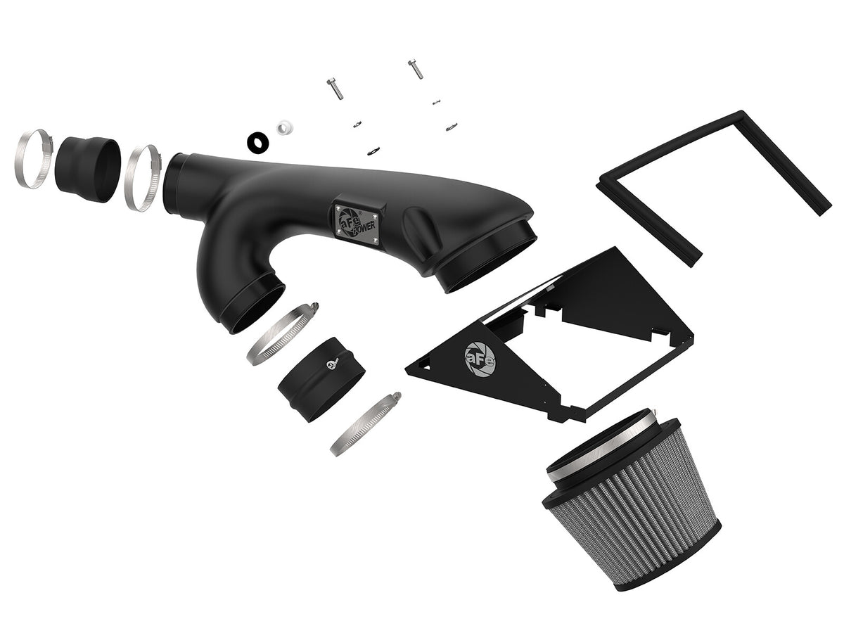 Rapid Induction Cold Air Intake System w/ Pro Dry S Filter Ford F-150/Raptor 17-20 V6-3.5L (tt)/Expedition 18-21 V6-3.5L (tt) aFe Power-5