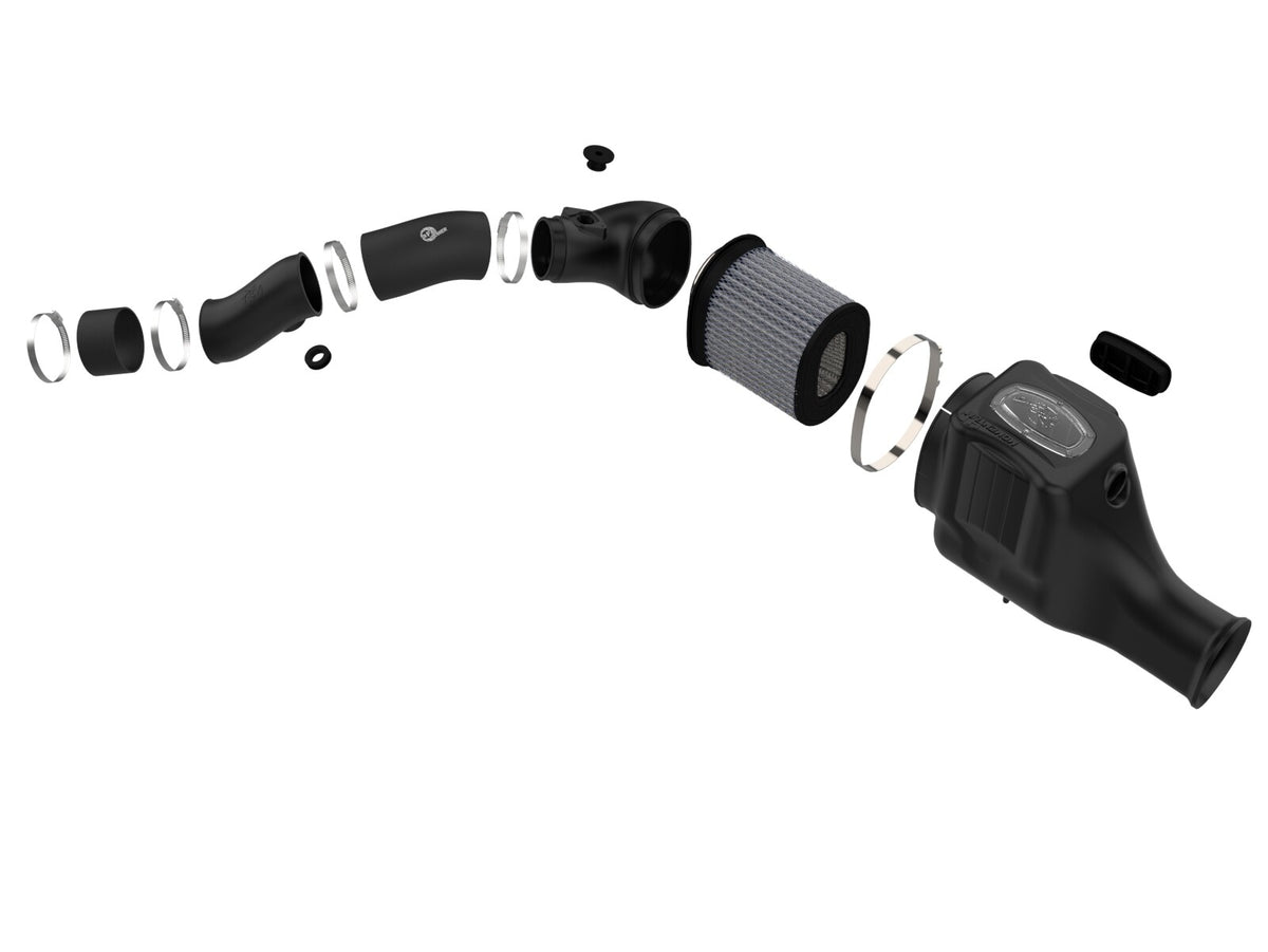 Momentum HD Cold Air Intake System w/ Pro Dry S Filter Ford Diesel Trucks 03-07 V8-6.0L (td) aFe Power-1