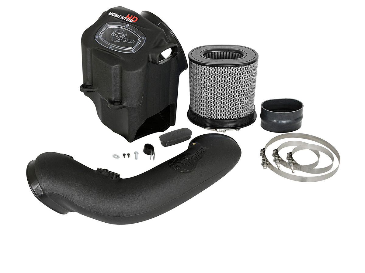 Momentum HD Cold Air Intake System w/ Pro Dry S Filter Ford Diesel Trucks 17-19 V8-6.7L (td) aFe Power-6