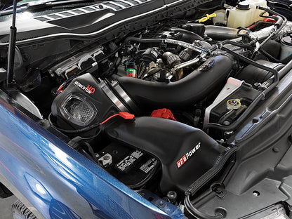 Momentum HD Cold Air Intake System w/ Pro Dry S Filter Ford Diesel Trucks 17-19 V8-6.7L (td) aFe Power-7