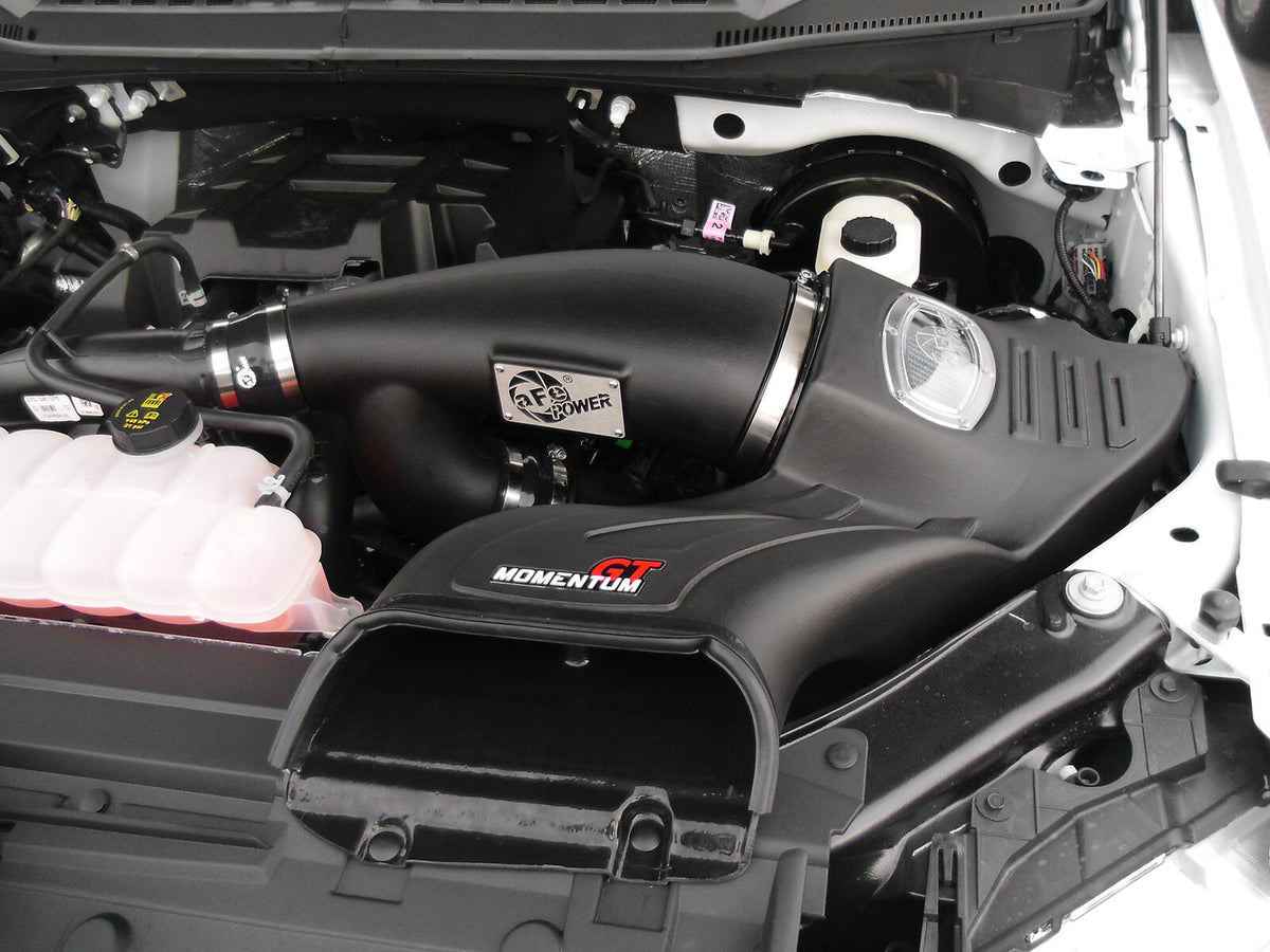 Momentum GT Cold Air Intake System w/ Pro Dry S Filter Ford F-150 15-26 V6-2.7L (tt)/ 15-16 V6-3.5L (tt) aFe Power-5
