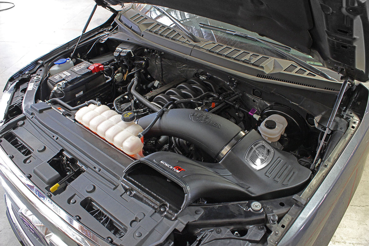 Momentum GT Cold Air Intake System w/ Pro Dry S Filter Ford F-150 15-20 V8-5.0L aFe Power-7