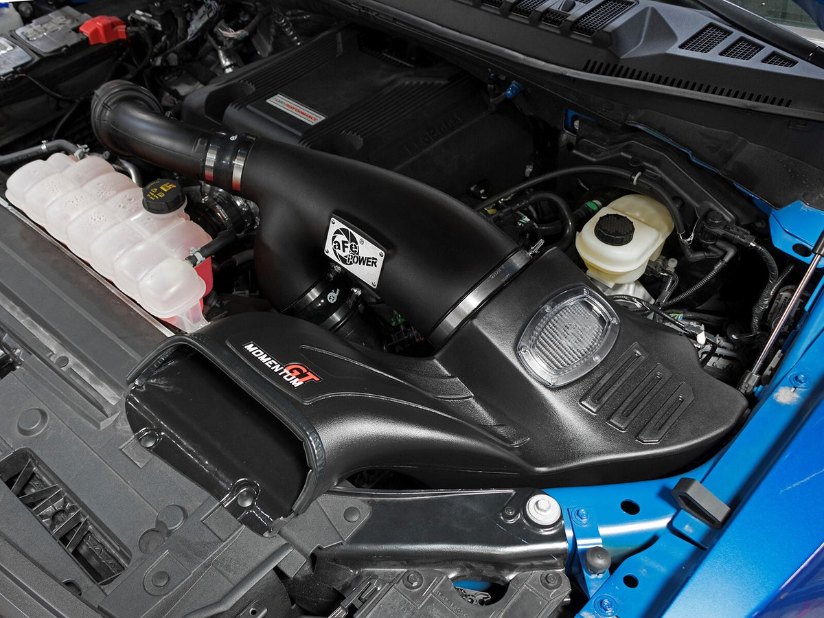 Momentum GT Cold Air Intake System w/ Pro Dry S Filter Ford F-150/Raptor 17-20 V6-3.5L (tt) aFe Power-7
