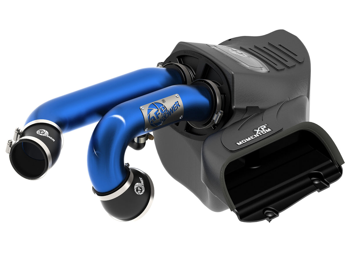 Momentum Xp Cold Air Intake System w/ Pro Dry S Filter Blue Ford F-150 Raptor 17-20 V6-3.5L (tt) aFe Power-2