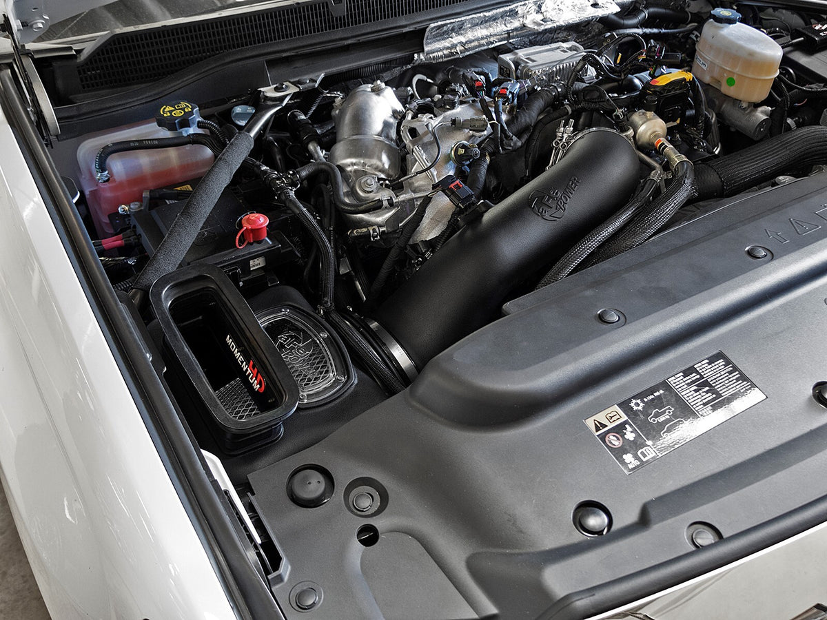 Momentum HD Cold Air Intake System w/ Pro Dry S Filter GM Diesel Trucks 17-19 V8-6.6L (td) L5P aFe Power-6