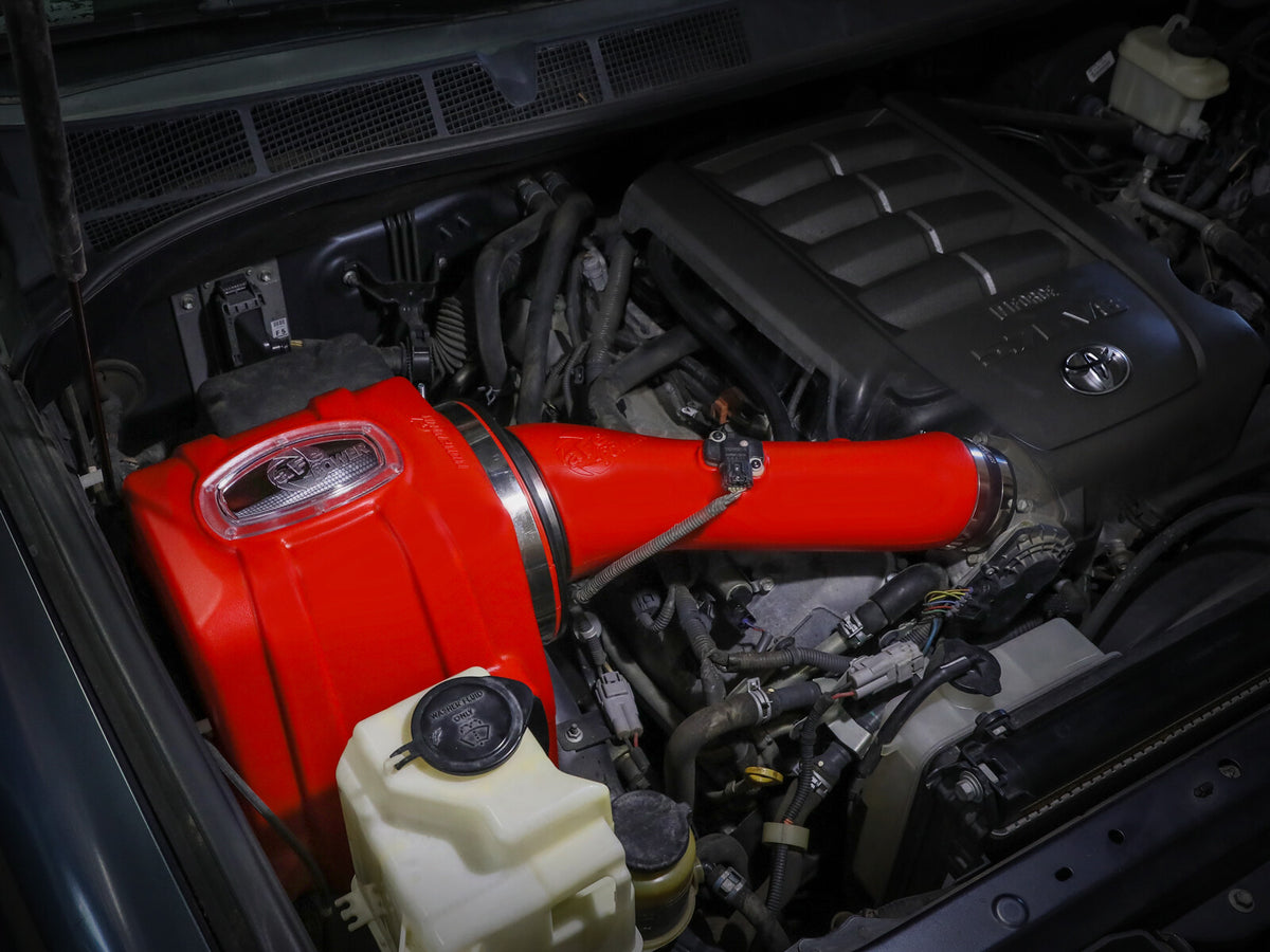 Momentum GT Cold Air Intake System Red w/ Pro Dry S Filter Toyota Tundra 07-21 V8-5.7L aFe Power-5