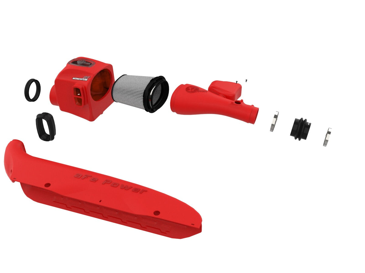 Momentum GT Cold Air Intake System Red w/ Pro Dry S Filter Toyota Tacoma 16-23 V6-3.5L aFe Power-1