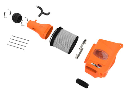 Momentum GT Cold Air Intake System Orange w/ Pro Dry S Filter Nissan Armada 17-24/Nissan Patrol 10-24 (Y62)/Infiniti QX80 14-24/Infiniti QX56 11-13 V8-5.6L aFe Power-1