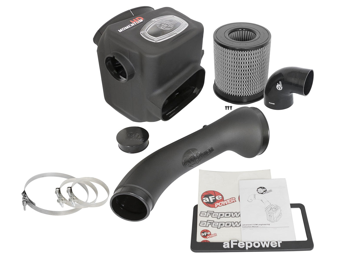 Momentum HD Cold Air Intake System w/ Pro Dry S Filter Nissan Titan Xd 16-19 V8-5.0L (td) aFe Power-8