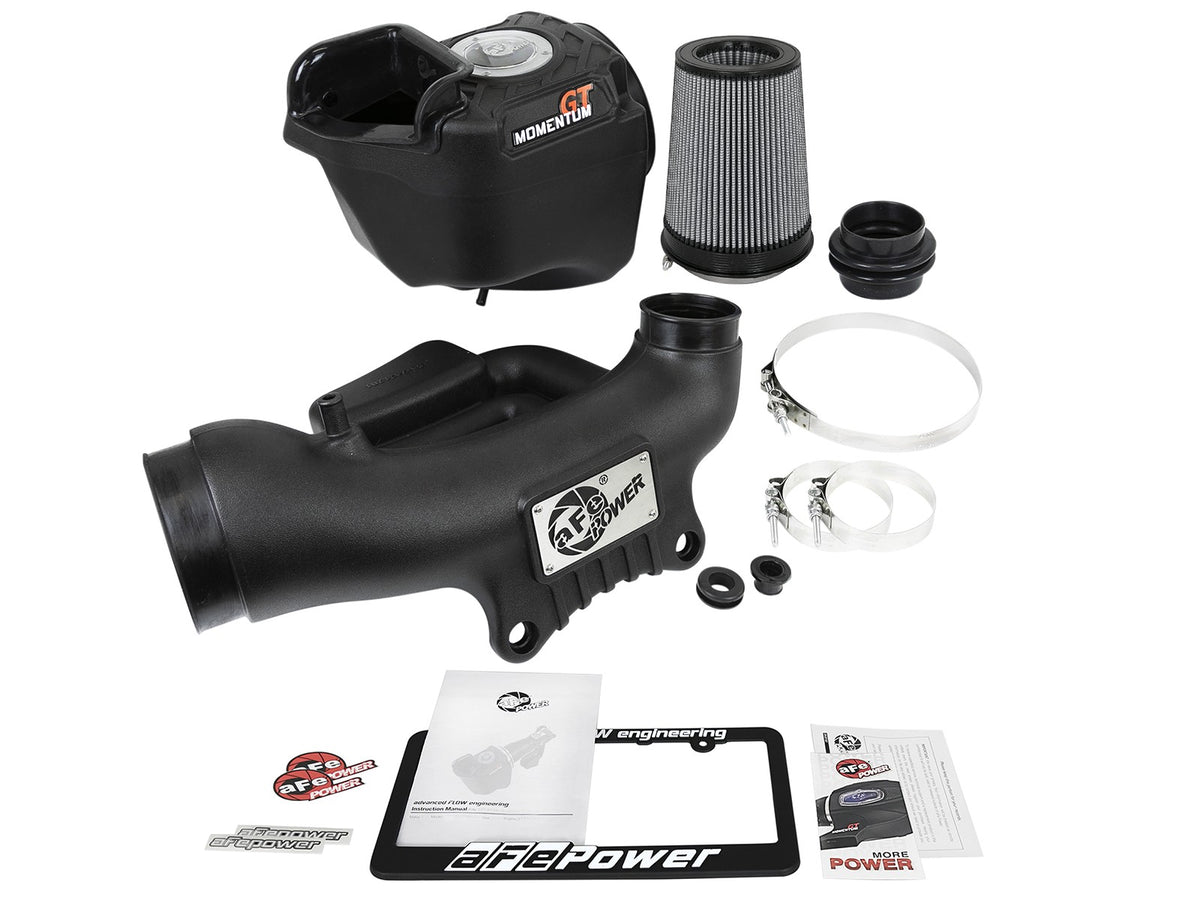 Momentum GT Cold Air Intake System w/ Pro Dry S Filter Jeep Wrangler (JK) 12-18 V6-3.6L 13 HP Gain aFe Power-6