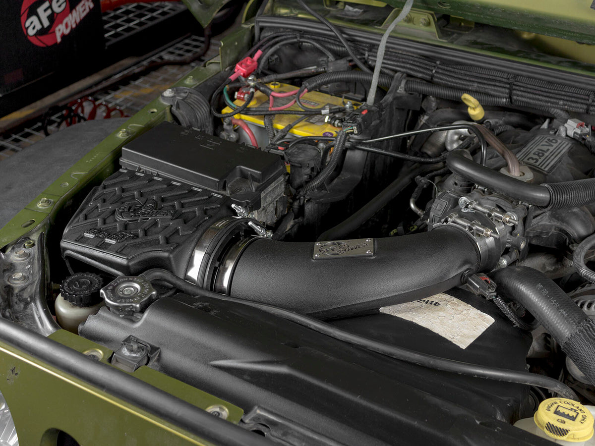 Momentum GT Cold Air Intake System w/ Pro Dry S Filter Jeep Wrangler (JK) 07-11 V6-3.8L 45 Percent Air Flow Gain aFe Power-7